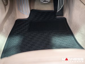 Alfa Romeo Giulia Floor Mat Set - All Weather Rubber Front/ Rear 4 Piece Set - Deluxe - RWD Model